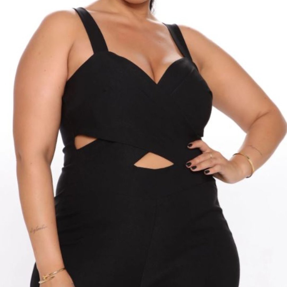 Sleeveless Jumpsuit | Black Skinny Leg Jumpsuit